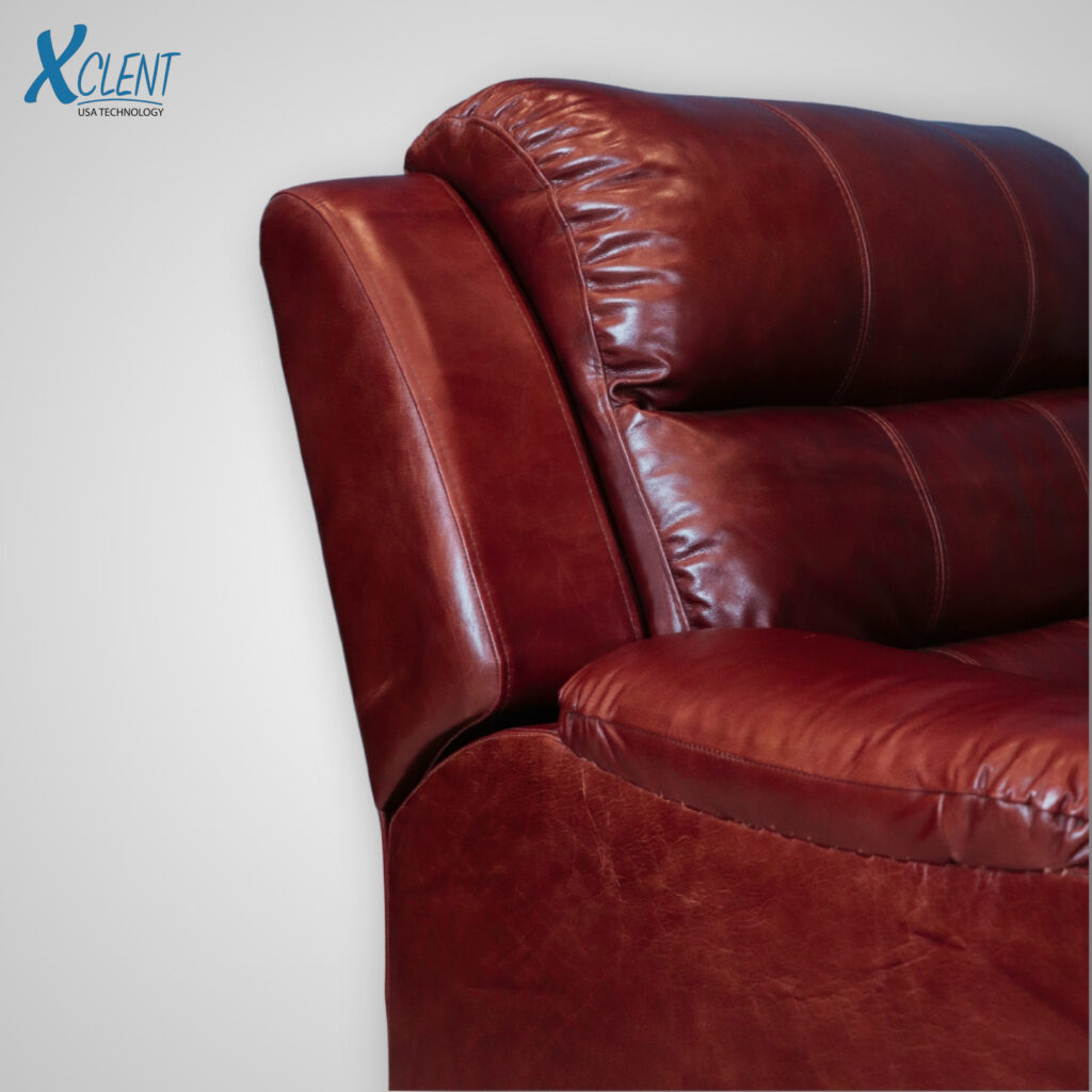 Manual Recliner Pure Leather with Cupholders - Image 3